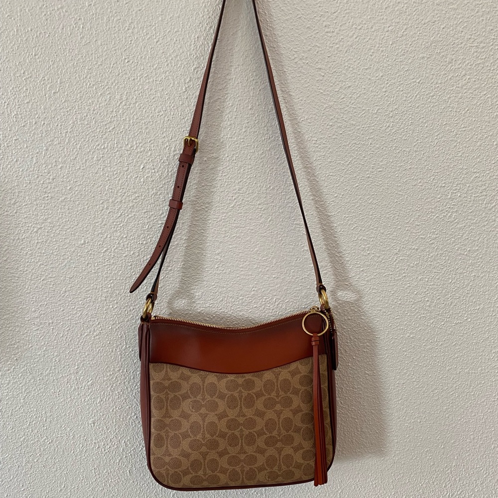 Coach leather bag with matching wallet